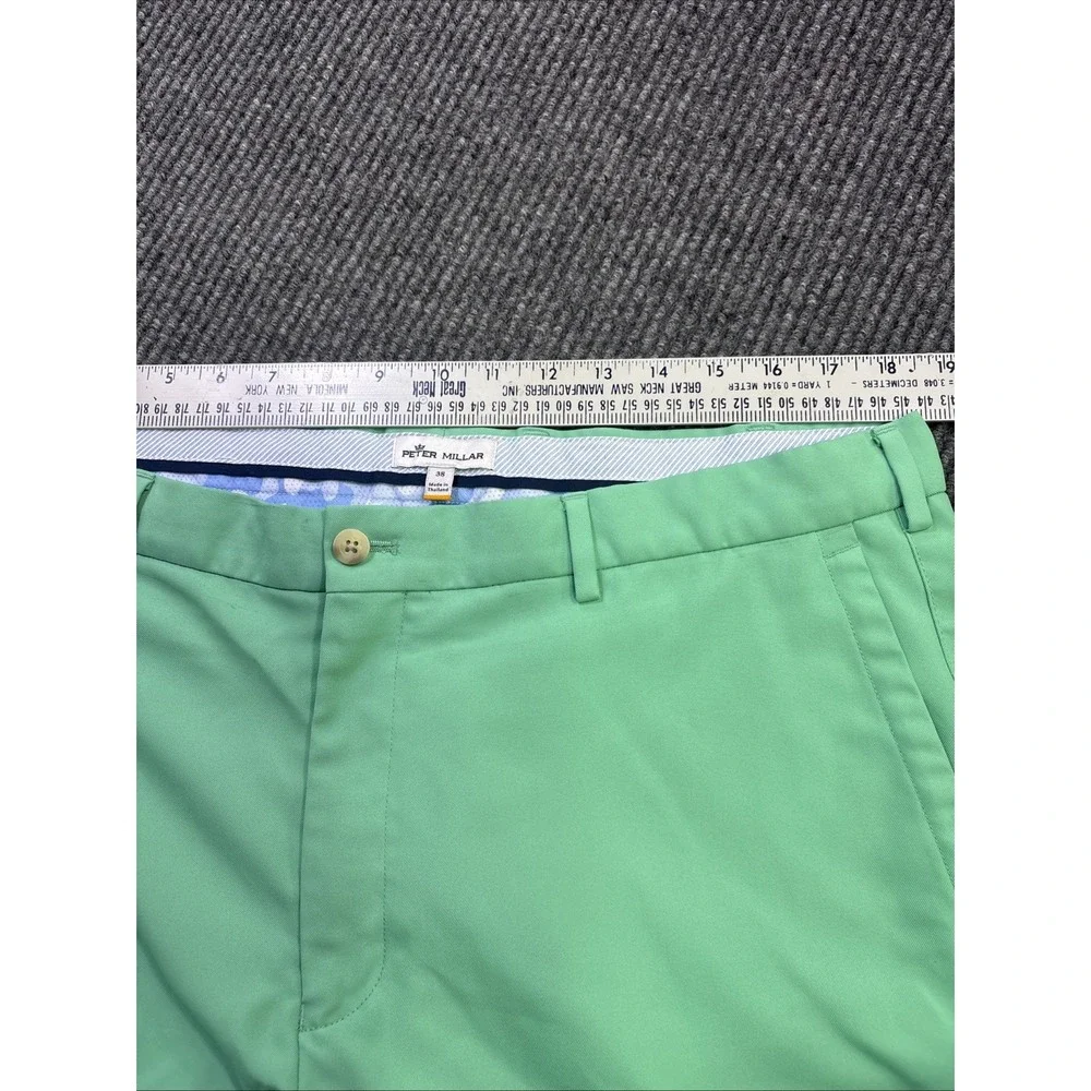Peter Millar Shackleford Shorts Mens 38 Performance Hybrid bright green Stretch